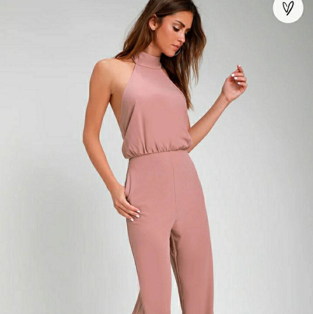 Lulus
Moment for Life Dusty Pink Halter Jumpsuit